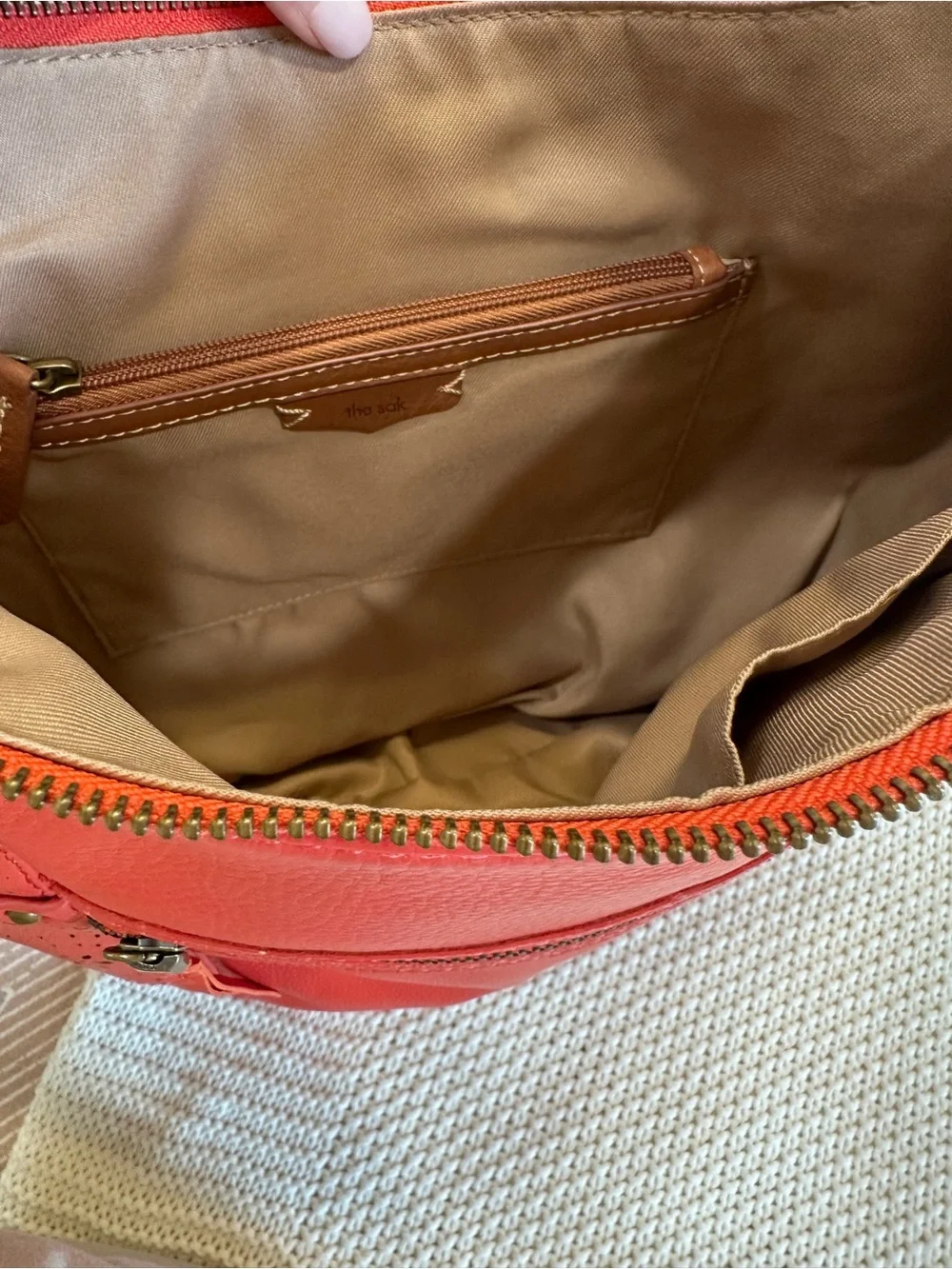 The Sak Coral Laser-Cut Leather Hobo with Charm Detail - NWT